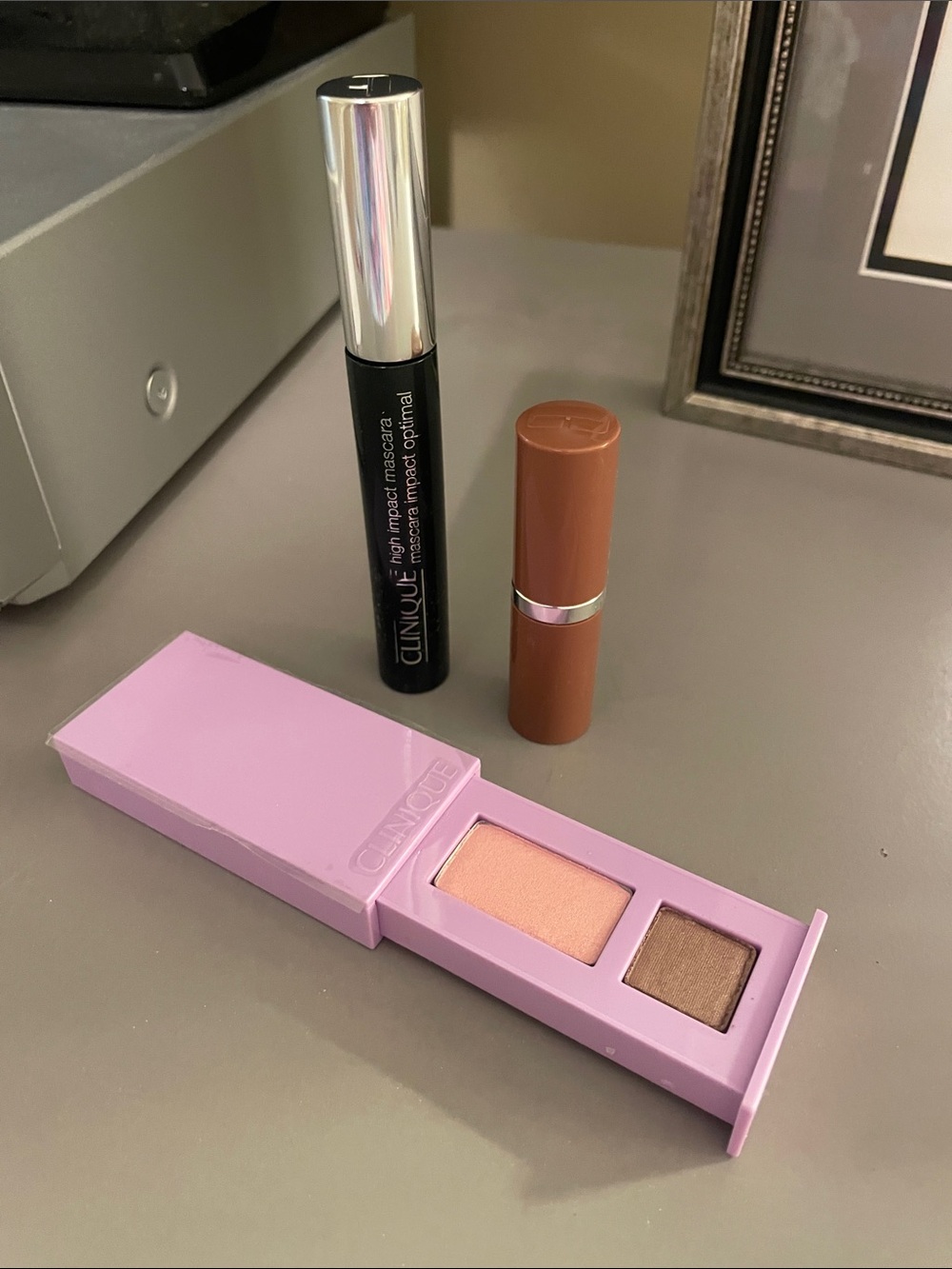 NWT Clinique Makeup - Strawberry Fudge Eyeshadow, Bare Pop Lipstick & Mascara